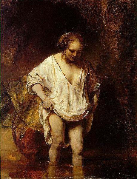 Bathing woman, modelled by Hendrickje,, REMBRANDT Harmenszoon van Rijn